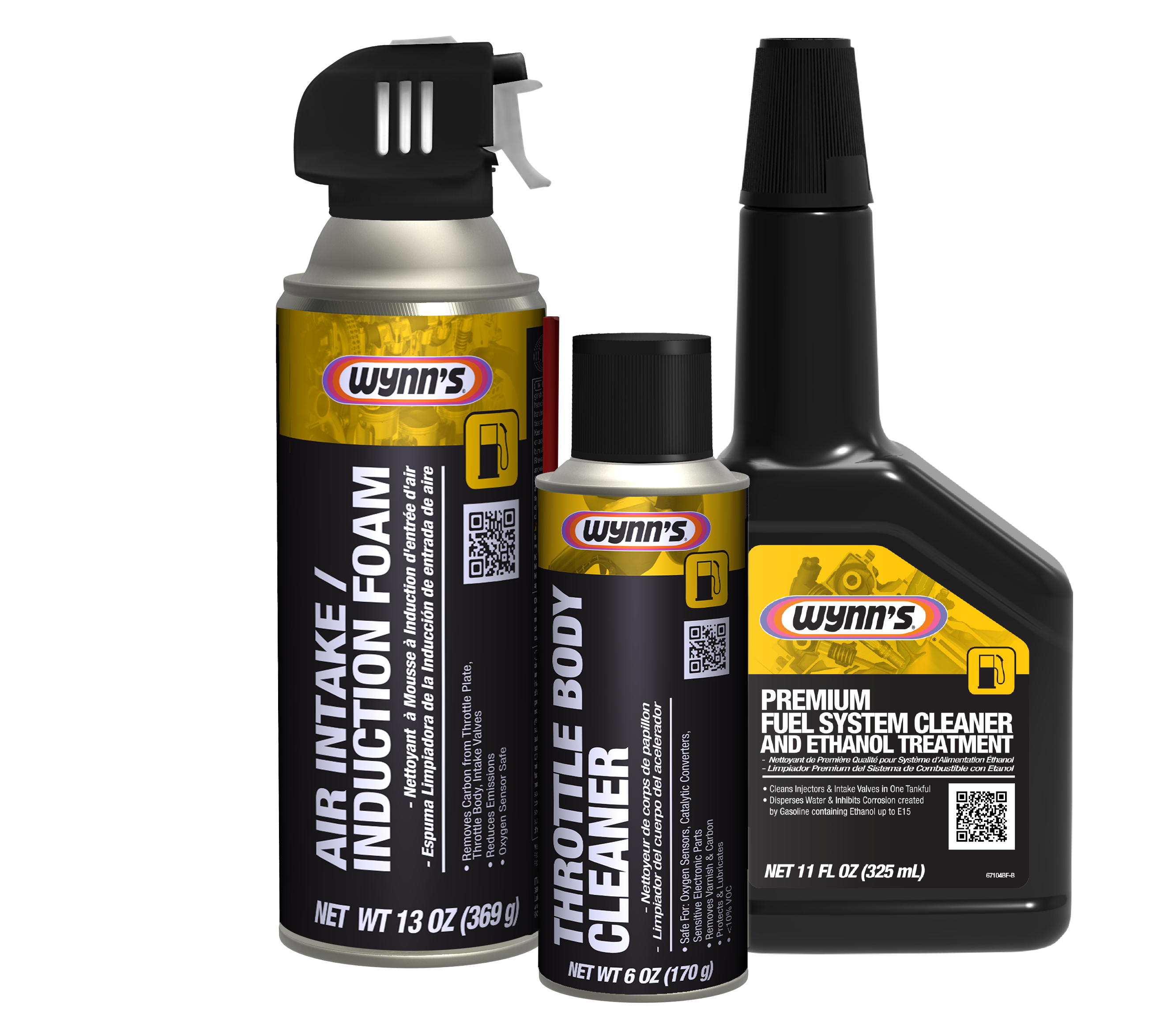 Wynn's Intake Complete 3-Step Service Kit (Includes 40201,58001,67104B), Case of 6 x 3 Part Kit, Amber | Container: 3 Part Kit | Shipped as: Case of 6 x 3 Part Kit - Fuel Additives